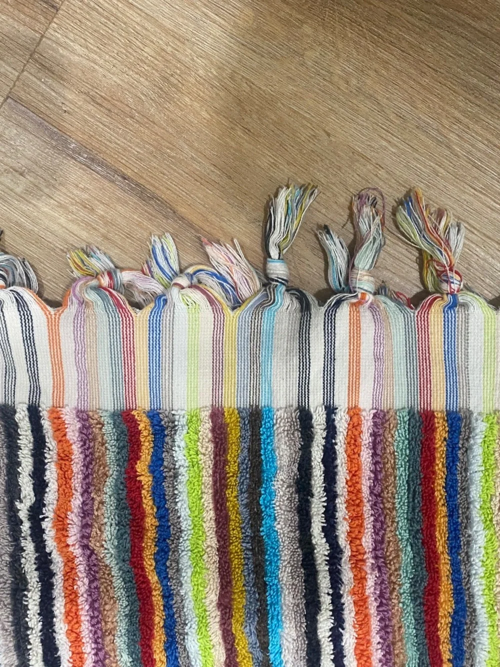 Turkish Cotton Towel With Fringe Detail-Mulicolor